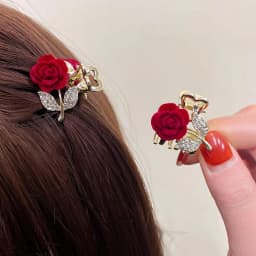 2/4/10pcs Mini Round Rhinestone Hair Claw Retro Zircon Women Girls Claw Clip Small Hairpins Hair Crabs Girls Hair Accessories 