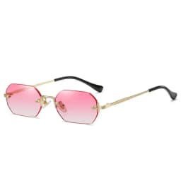 Vintage Rimless Polygon Sunglasses Women Men Luxury Brand Designer Popular Travel Small Frame Sun Glasses Ladies