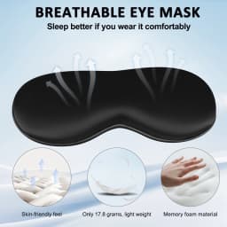 Imitated Silk Eye Cover Adjustable Sleep Eyes Mask Breathable Design Comfortable Blocks Light While Allowing Air Circulation