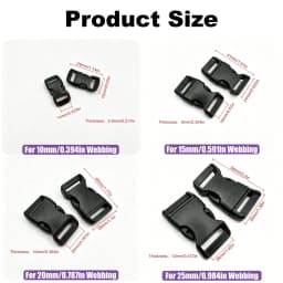 13-100Pcs 10/15/20/25mm Assorted Colors Plastic Side Release Buckle Belt Buckle for Parachute 550 Cord Paracord Bracelet Outdoor