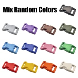 13-100Pcs 10/15/20/25mm Assorted Colors Plastic Side Release Buckle Belt Buckle for Parachute 550 Cord Paracord Bracelet Outdoor