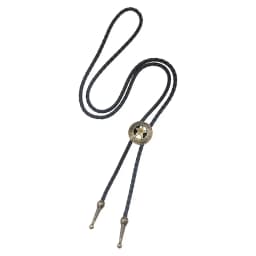 Adjustable Bull Head Five Stars Western Cowboy Bolo Tie Rodeo Dance Necktie Faux Leather Pendant Necklace