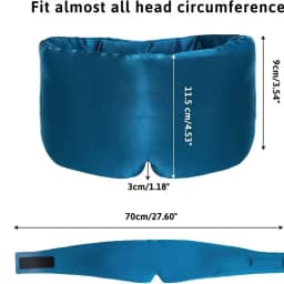 Silk Sleep Mask Soft Pressureless Sleeping Mask 100% Mulberry Silk for Eye Skin Anti Wrinkles Adjustable Wide Velcro Ear Cover