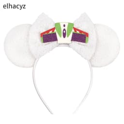 Cartoon Mouse Ear Headband Sequins Bow Hairband Space Astronaut Cowboy Party Hair Accessory for Women Cosplay Costume Headwear