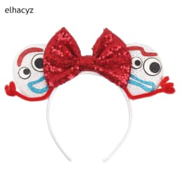 Cartoon Mouse Ear Headband Sequins Bow Hairband Space Astronaut Cowboy Party Hair Accessory for Women Cosplay Costume Headwear