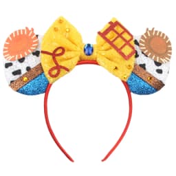Cartoon Mouse Ear Headband Sequins Bow Hairband Space Astronaut Cowboy Party Hair Accessory for Women Cosplay Costume Headwear