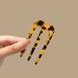 French Hair Pins for Women U Shaped Hair Forks Vintage Hairstyle Accessories Fashion 3 Prong Bun Hair Sticks