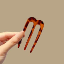 French Hair Pins for Women U Shaped Hair Forks Vintage Hairstyle Accessories Fashion 3 Prong Bun Hair Sticks