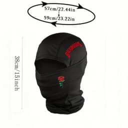 1pc/2pcs optional - Rose BackWOODS printed balaclava hat windproof dustproof breathable - unisex outdoor sports full face mask