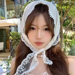 French Chic Alice White Lace Triangle Hair Wrap Fashion Accessory 