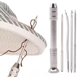 Leather Sewing Awl Set Replaceable Multifunctional Shoes Repair Tool Kit Punch Stitching Needles DIY Sewing Leathercraft