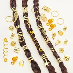 70Pcs Alloy Mixed Style Hair Ring Set Of Hair Accessories DIY Dreadlock Boho Style For Women Music festival party(Valentine'Day)