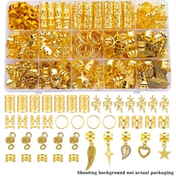 70Pcs Alloy Mixed Style Hair Ring Set Of Hair Accessories DIY Dreadlock Boho Style For Women Music festival party(Valentine'Day)