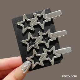 3Pcs/Set Sweet Fashion Metal Hairpin Non Slip Hairpin Geometric Hollow Hair Pin Women Barrettte Hair Clip