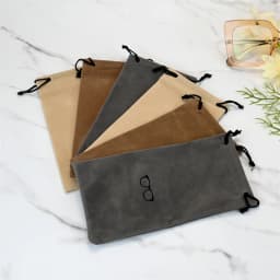Fashion Portable Glasses Case Eyewear Accessories Soft Eyeglasses Bag Sunglasses Bags Solid Color Drawstring Pouch Bags