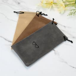 Fashion Portable Glasses Case Eyewear Accessories Soft Eyeglasses Bag Sunglasses Bags Solid Color Drawstring Pouch Bags