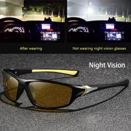 Fashion Vintage Square Frame Unisex Night Vision Glasses Reduce Visual Fatigue Lenses Anti-Glare Anti-Reflective Eyewear