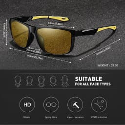 Fashion Vintage Square Frame Unisex Night Vision Glasses Reduce Visual Fatigue Lenses Anti-Glare Anti-Reflective Eyewear