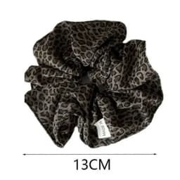 korea fashion Leopard print oversized scrunchie for women elastic big hair tie girls black hair rubber bands Retro hair rope