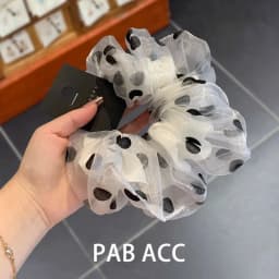 korea fashion Leopard print oversized scrunchie for women elastic big hair tie girls black hair rubber bands Retro hair rope