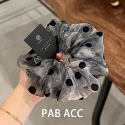 korea fashion Leopard print oversized scrunchie for women elastic big hair tie girls black hair rubber bands Retro hair rope