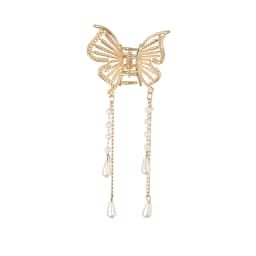 AWAYTR Shark Crab Clips Girls Hairpin Hair Accessories Korean Women Simple Hair Claw Clip Butterfly Pearl Tassel Hair Clip