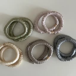 Fashion Elastic Silk Scrunchie For Women Solid Color Satin Hair Rubber Bands Girls Black Silk Hair Tie white chouchou soie