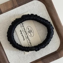 Fashion Elastic Silk Scrunchie For Women Solid Color Satin Hair Rubber Bands Girls Black Silk Hair Tie white chouchou soie