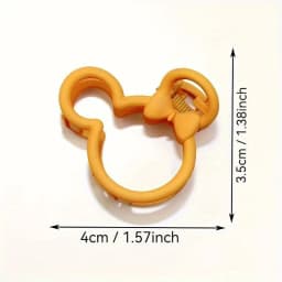 5/10pcs Mickey Ear Shaped Hair Clips Hollow Geometric Accessories Cartoon Headpieces Holiday Party Gifts Hair Accessories