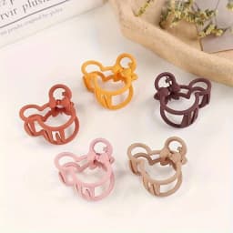 5/10pcs Mickey Ear Shaped Hair Clips Hollow Geometric Accessories Cartoon Headpieces Holiday Party Gifts Hair Accessories