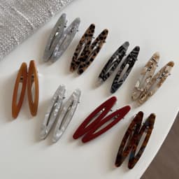 2pcs/set Acetate Hair Clips Hollowed Oval Geometric Barrettes Side Pins Hairpin Women Hair Accessories