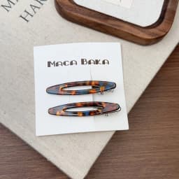 2pcs/set Acetate Hair Clips Hollowed Oval Geometric Barrettes Side Pins Hairpin Women Hair Accessories