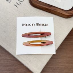 2pcs/set Acetate Hair Clips Hollowed Oval Geometric Barrettes Side Pins Hairpin Women Hair Accessories