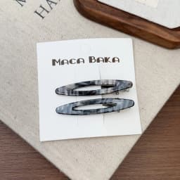 2pcs/set Acetate Hair Clips Hollowed Oval Geometric Barrettes Side Pins Hairpin Women Hair Accessories