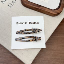 2pcs/set Acetate Hair Clips Hollowed Oval Geometric Barrettes Side Pins Hairpin Women Hair Accessories
