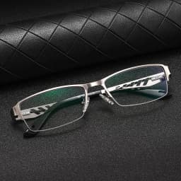 2025 Adjustment Photochromic Multifocal Reading Glasses Men Progressive Anti-Blue Ray Business Spectacles Half-Frame +1.0-3.5