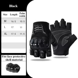 Breathable Motorcycle Gloves Half Finger Wear-Resistant Anti-Slip Racing for Outdoor Cycling Electric Bike Anti-Fall Protection