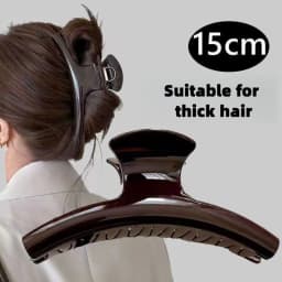 Elegant Solid 5.91in Large Hair Claw For Women Hair Ornament Long Thick Hair Hold Headband Claw Clip HairClip HairAccessories