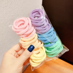 Anti-Slip Scrunchie Hair Tie 50 PCS Women Seamless Elastic Hairband for Running Daily Non-Damage Hair