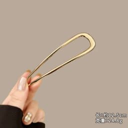 U-Shaped Hair Fork Fashion Alloy Hairpin Gold Silver Black Color Metal Hairpin Geometric Design Headwear Hair Sticks Women Girls