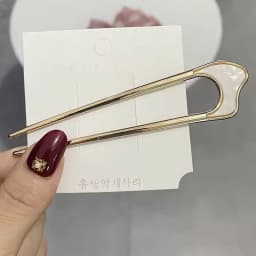 U-Shaped Hair Fork Fashion Alloy Hairpin Gold Silver Black Color Metal Hairpin Geometric Design Headwear Hair Sticks Women Girls