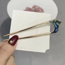 U-Shaped Hair Fork Fashion Alloy Hairpin Gold Silver Black Color Metal Hairpin Geometric Design Headwear Hair Sticks Women Girls