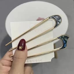 U-Shaped Hair Fork Fashion Alloy Hairpin Gold Silver Black Color Metal Hairpin Geometric Design Headwear Hair Sticks Women Girls