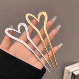 U-Shaped Hair Fork Fashion Alloy Hairpin Gold Silver Black Color Metal Hairpin Geometric Design Headwear Hair Sticks Women Girls