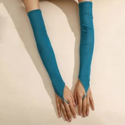 48cm Women's 16 Colors Sheer Mesh Sexy Long Hook Finger Gloves Stretchy Sun Protection Elegant Transparent Party Wedding Cosplay