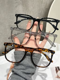 1Pc/3Pcs/4Pcs Unisex Square Frame Blue Light Blocking Glasses - Stylish Campus Look, Face-Flattering Optical Eyewea