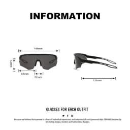 Polarized Sports Sunglasses for Men Women UV400 Semi-Rimless Shield Lens Cycling Driving Running Outdoor Glasses with Case