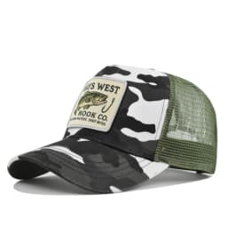 Man hat High Quality Fishing Cartoon Snapback Baseball Cap Hip Hop Dad Mesh Hat Trucker Hat Outdoor Sports Cycling Travel SunHat