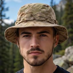 2026 New Camo Tactical Enthusiasts Square Pocket Bonnie Cap Outdoor Bucket Benny Hats Multicam Fishing Hiking Outdoor Sun Caps