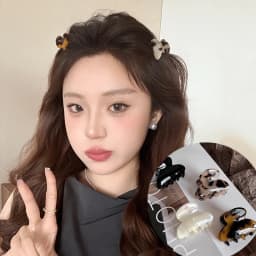 2Pcs/set Sweet Small Acetate Hair Claws Clips for Women&Girl Barrettes Crab Clamp Ponytail Hairpin Fashion Accessories